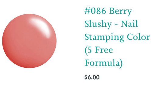 086 Berry Slushy vernis à stamping - Ongles Elaine Lemay