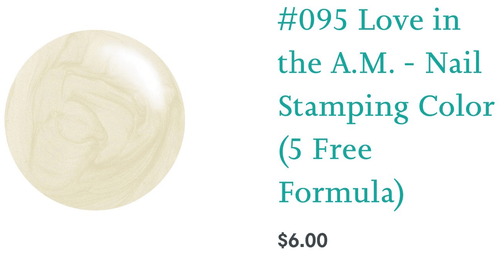 095 Love in the A.M. vernis à stamping - Ongles Elaine Lemay