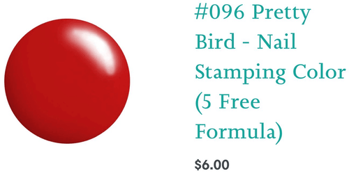 096 Pretty Bird vernis à stamping - Ongles Elaine Lemay