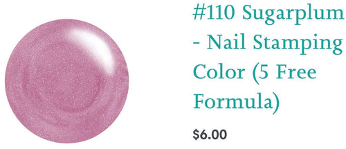110 Sugarplum vernis à stamping - Ongles Elaine Lemay