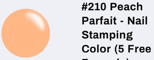 210 Peach Parfait vernis à stamping - Ongles Elaine Lemay