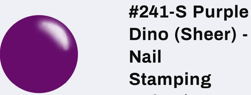 241-S Purple Dino (sheer) vernis à stamping - Ongles Elaine Lemay