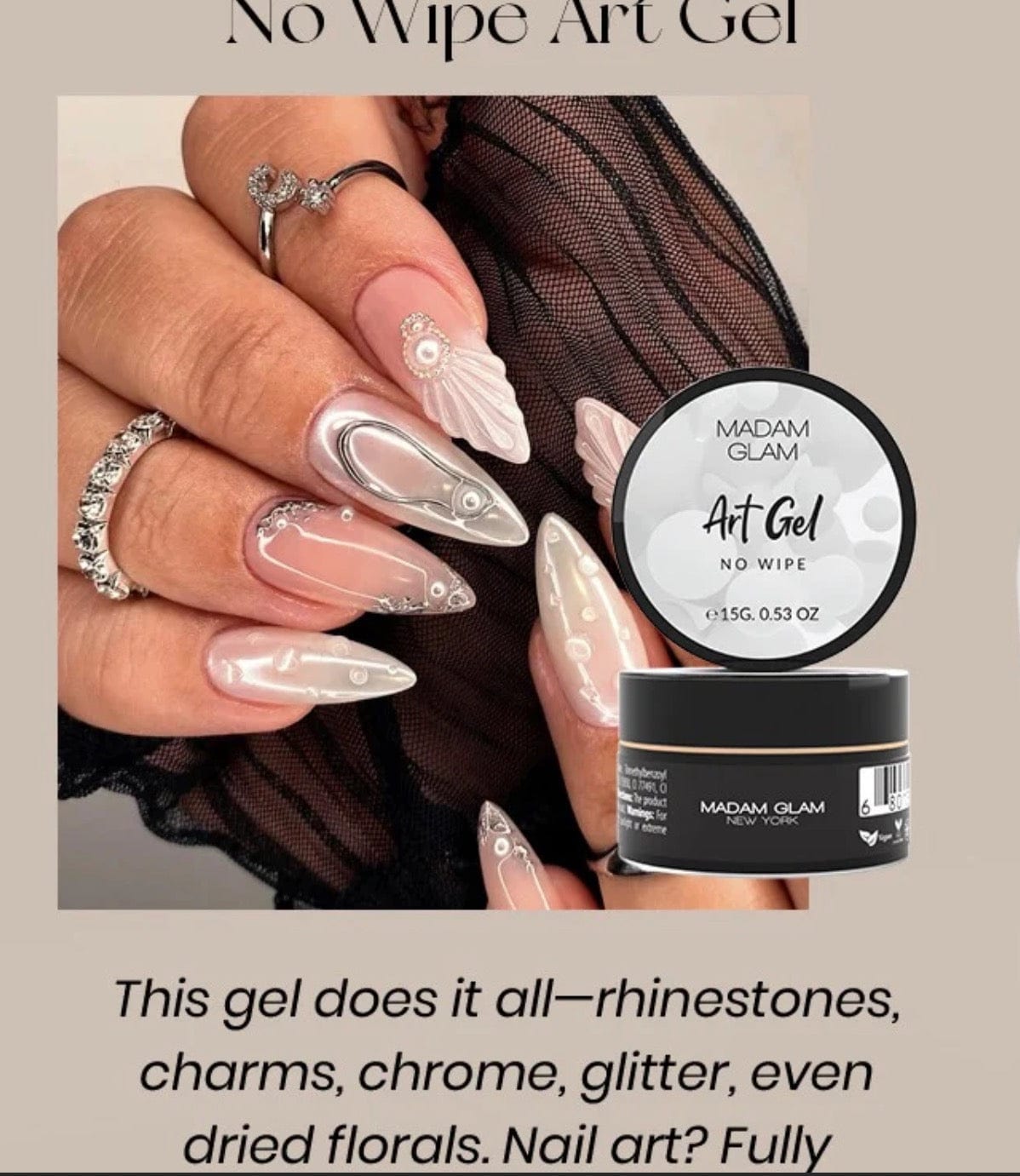 No Wipe Art Gel - Ongles Elaine Lemay
