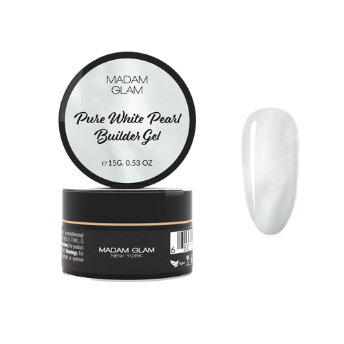 Builder Pure White Pearl gel en pot 15g