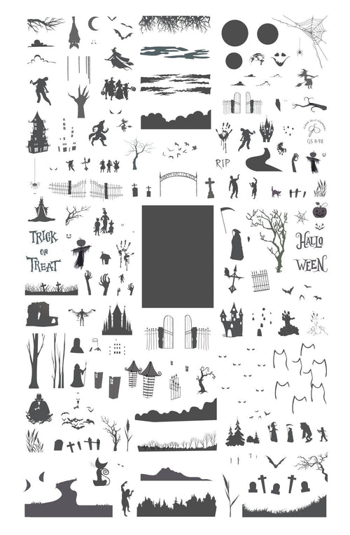 CJS-H-98 Halloween Silhouettes - Ongles Elaine Lemay
