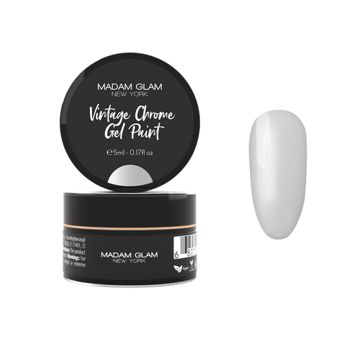 Gel Paint Vintage Chrome - Ongles Elaine Lemay
