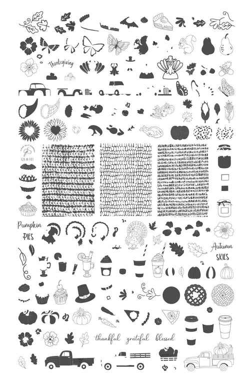 CJS-H-101 Autumn Skies, Pumpkin pies - Ongles Elaine Lemay