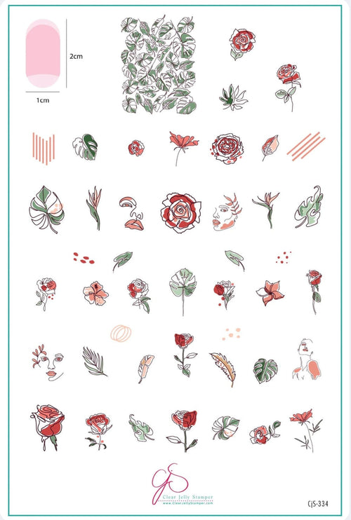 CJS-334 Artsy Line Art - Ongles Elaine Lemay