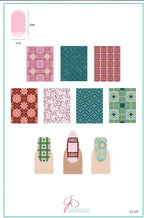 CJS-339 Full nail FAB - Floral Baroque Geo - Ongles Elaine Lemay