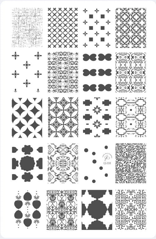 CJS-338 Full nail FAB - Blissful Baroque - Ongles Elaine Lemay