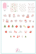 CJS-C-50 Piggy Christmas - Ongles Elaine Lemay