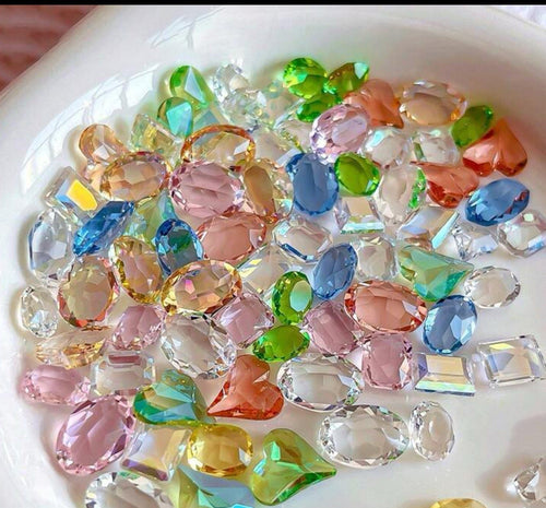 Bijoux en verre paquet de 30 - Ongles Elaine Lemay