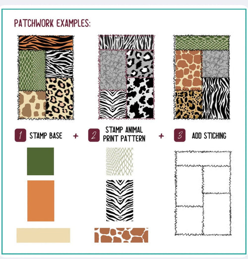 CJS-342 Animal Print Patchwork - Ongles Elaine Lemay