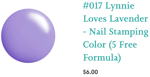 #017 Lynnie Loves Lavender vernis à stamping - Ongles Elaine Lemay