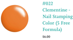 #022 Clementine vernis Ă  stamping - Ongles Elaine Lemay
