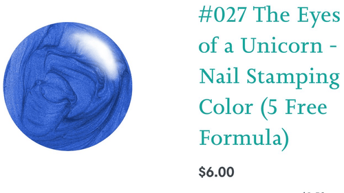 #027 The Eyes of a Unicorn vernis à stamping - Ongles Elaine Lemay