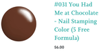 #031 You Had me at Chocolate vernis Ă stamping - Ongles Elaine Lemay