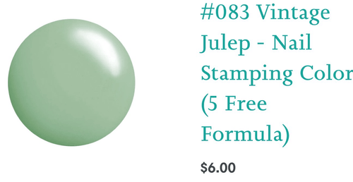 #083 Vintage Julep vernis à stamping - Ongles Elaine Lemay