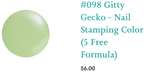 #098 Gitty Gecko vernis à stamping - Ongles Elaine Lemay