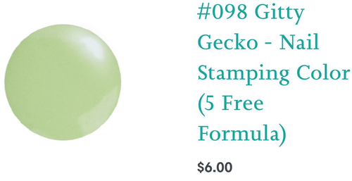 #098 Gitty Gecko vernis à stamping - Ongles Elaine Lemay