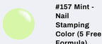 #157 Mint vernis à stamping - Ongles Elaine Lemay