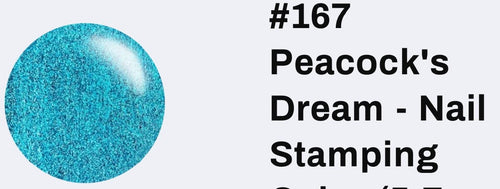 #167 Peacock’s Dream vernis à stamping - Ongles Elaine Lemay