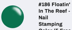 #186 Floatin’ in the reef vernis à stamping - Ongles Elaine Lemay