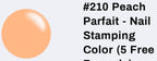#210 Peach Parfait vernis à stamping - Ongles Elaine Lemay