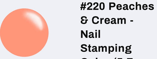 #220 Peaches & Cream vernis à stamping - Ongles Elaine Lemay