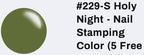 #229-S Holy night (sheer) vernis à stamping - Ongles Elaine Lemay