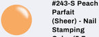 #243-S Peach Parfait (sheer) vernis à stamping - Ongles Elaine Lemay