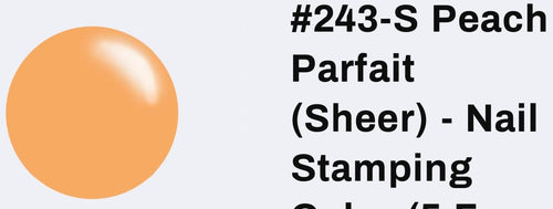 #243-S Peach Parfait (sheer) vernis à stamping - Ongles Elaine Lemay