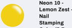 #N10 Lemon Zest neon vernis à stamping - Ongles Elaine Lemay