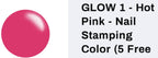 Glow #01 Hot Pink vernis à stamping - Ongles Elaine Lemay