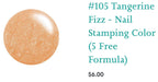 #105 Tangerine Fizz vernis Ă  stamping - Ongles Elaine Lemay