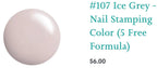 #107 Ice Grey vernis à stamping - Ongles Elaine Lemay