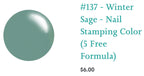 #137 Winter Sage vernis à stamping - Ongles Elaine Lemay