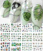 Water decals tropical 12 motifs - Ongles Elaine Lemay