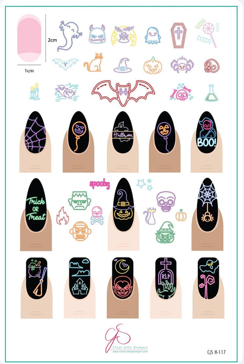 CJS-H-117 Neon Nightmares - Ongles Elaine Lemay