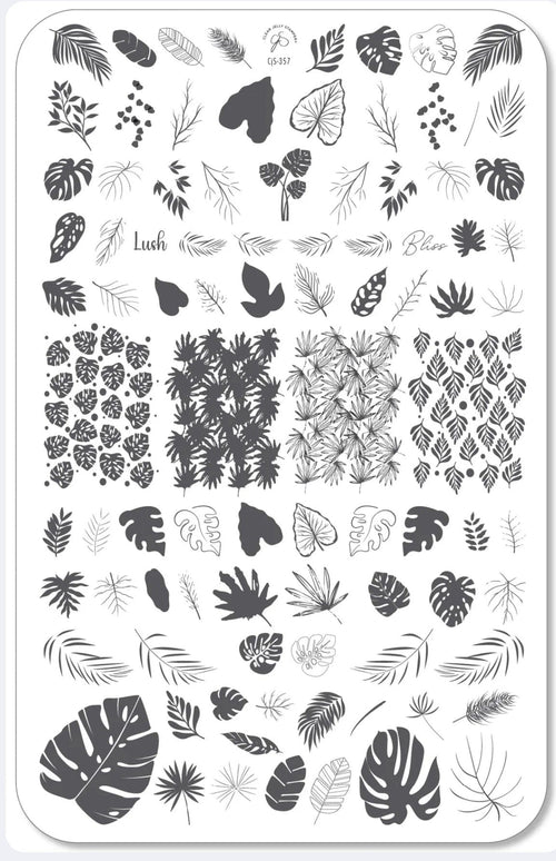 CJS-357 Lush Leaves - Ongles Elaine Lemay