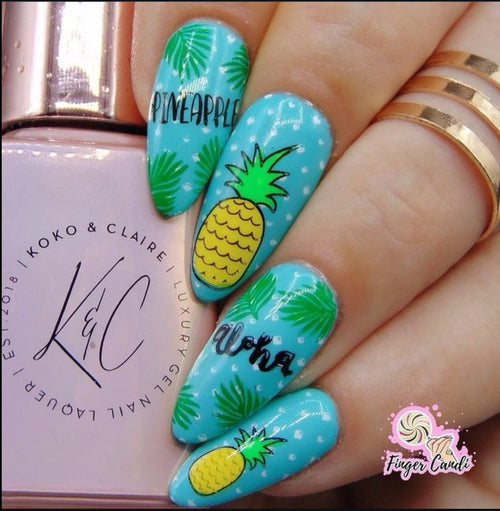 CJS-130 Pinapple Pizazz - Ongles Elaine Lemay