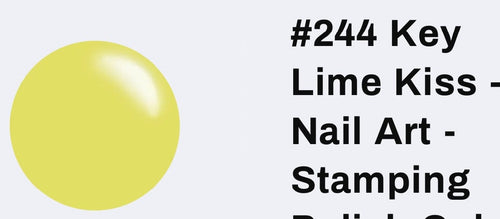 #244 Key Lime Kiss vernis à stamping - Ongles Elaine Lemay