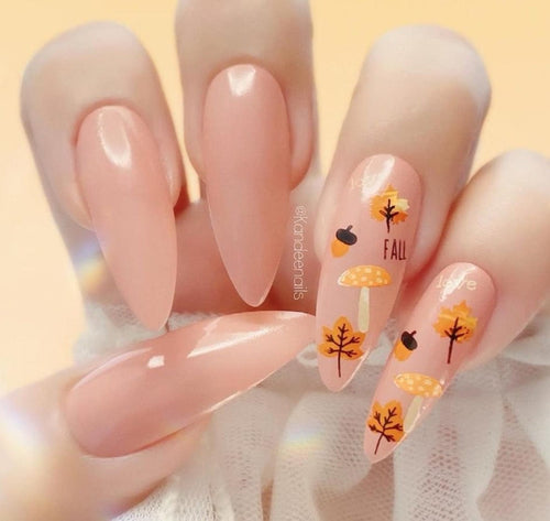 CJS-148 Autumn Acorns - Ongles Elaine Lemay