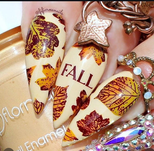 CJS-318 Graceful leaves - Ongles Elaine Lemay