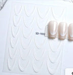 Collant manucure française blanc - Ongles Elaine Lemay