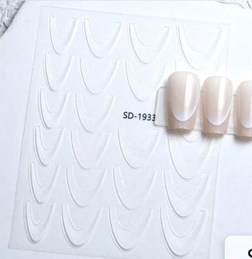 Collant manucure française blanc - Ongles Elaine Lemay