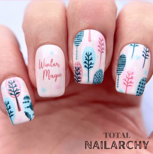 CJS-324 Patterned Winter - Ongles Elaine Lemay