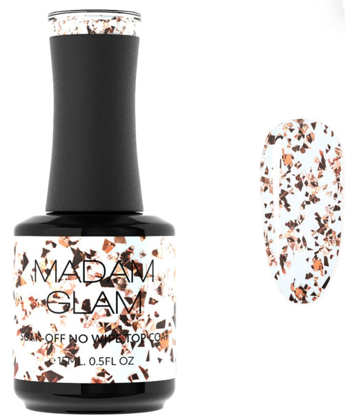 Touches of bronze top coat - Ongles Elaine Lemay