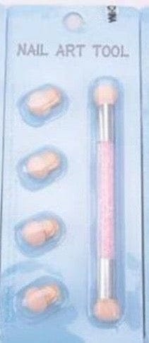 Baton éponges avec rechange rose - Ongles Elaine Lemay