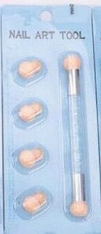 Baton éponges avec rechange blanc - Ongles Elaine Lemay